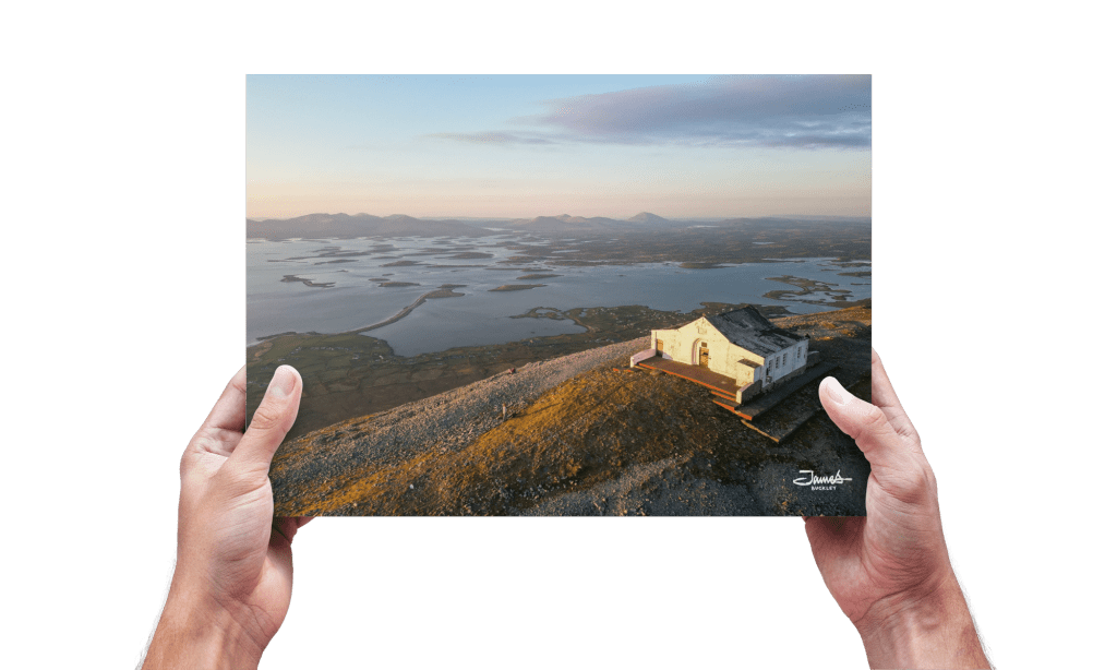 Irish landscape photography print; Croagh Patrick and clew bay